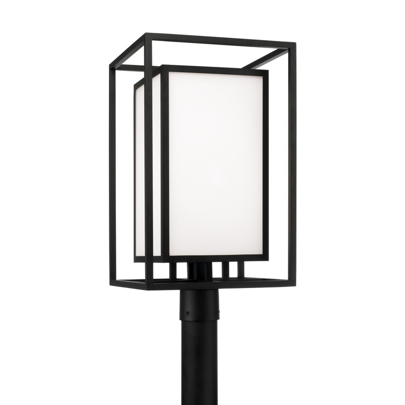 Capital Lighting 953115BK Aiden One Light Outdoor Post Lantern, Black