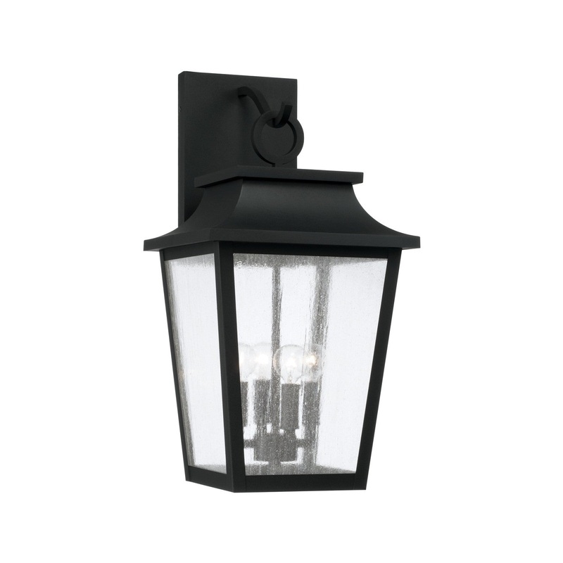 Capital Lighting 953341BK Chandler Four Light Outdoor Wall Lantern, Black