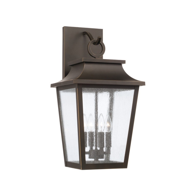 Capital Lighting 953341OZ Chandler Four Light Outdoor Wall Lantern, Oiled Bronze