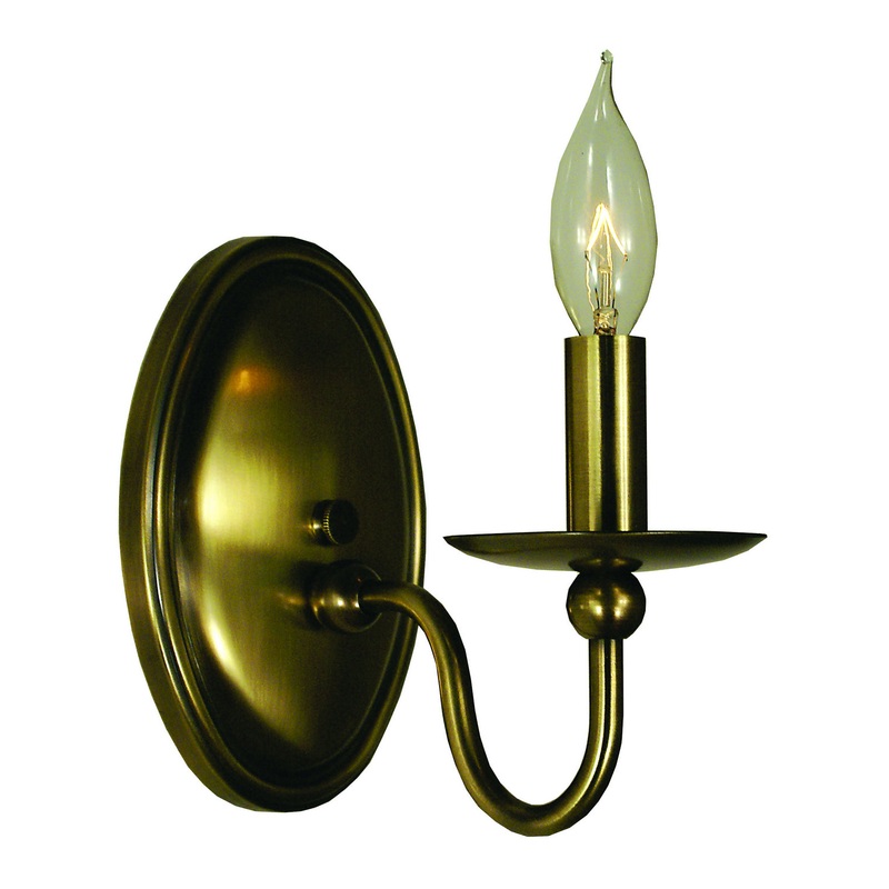 Framburg 1158 AB Quatrefoil One Light Wall Sconce, Antique Brass