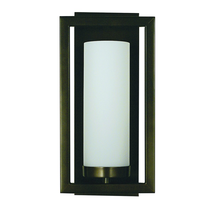 Framburg 1197 MB Theorem One Light Wall Sconce, Mahogany Bronze