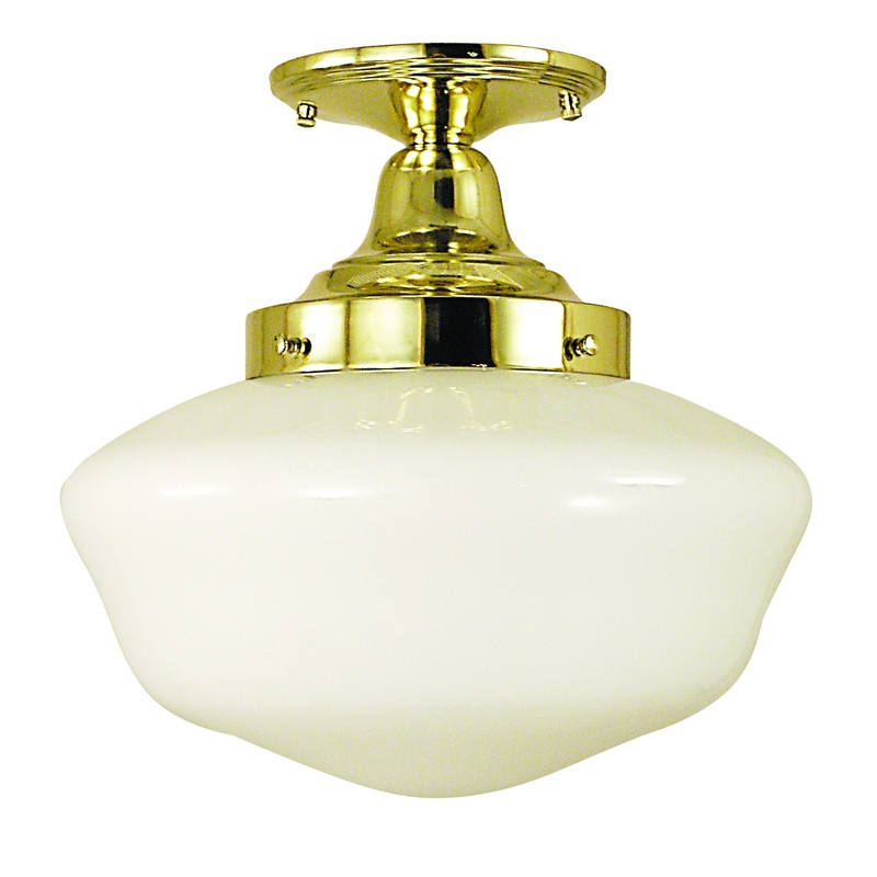 Framburg 2555 PB Taylor One Light Flush / Semi-Flush Mount, Polished Brass
