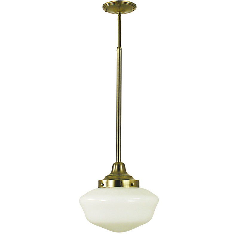 Framburg 2556 AB Taylor One Light Pendant, Antique Brass
