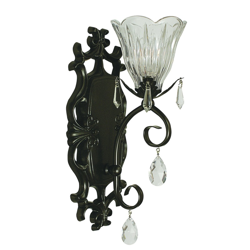 Framburg 2961 MB Liebestraum One Light Wall Sconce, Mahogany Bronze