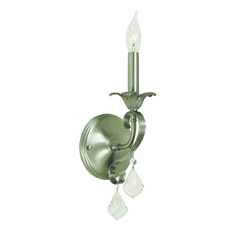 Framburg 2971 BN Liebestraum One Light Wall Sconce, Brushed Nickel