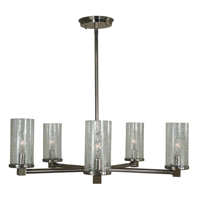 Framburg 3065 PN Lexi Five Light Chandelier, Polished Nickel