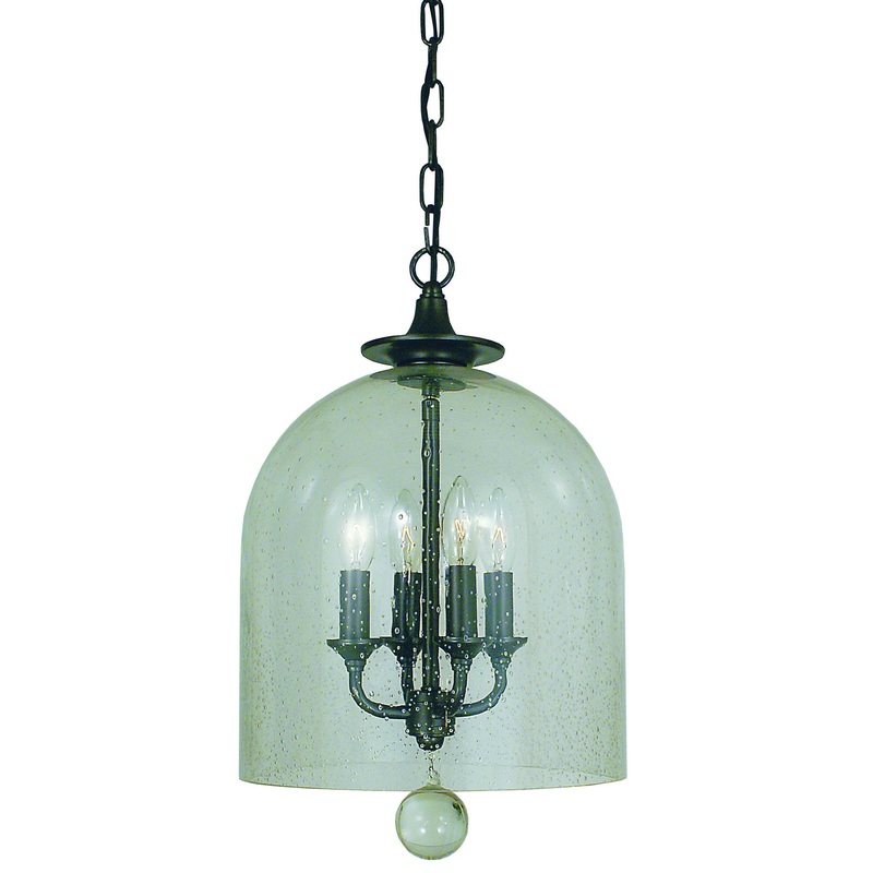 Framburg 4355 MB Hannover Four Light Chandelier, Mahogany Bronze