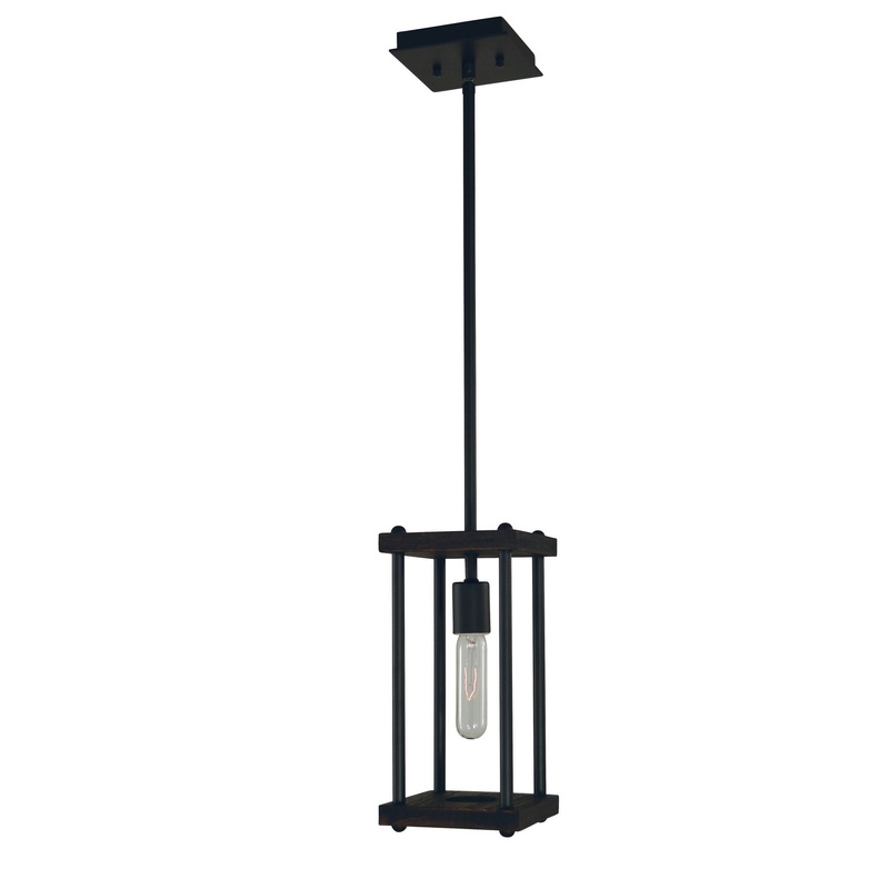 Framburg 5531 MBLACK Industria One Light Pendant, Matte Black
