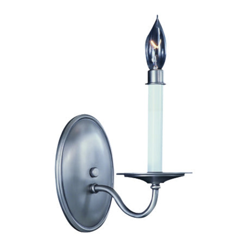 Framburg 7911 SP Jamestown One Light Wall Sconce, Satin Pewter