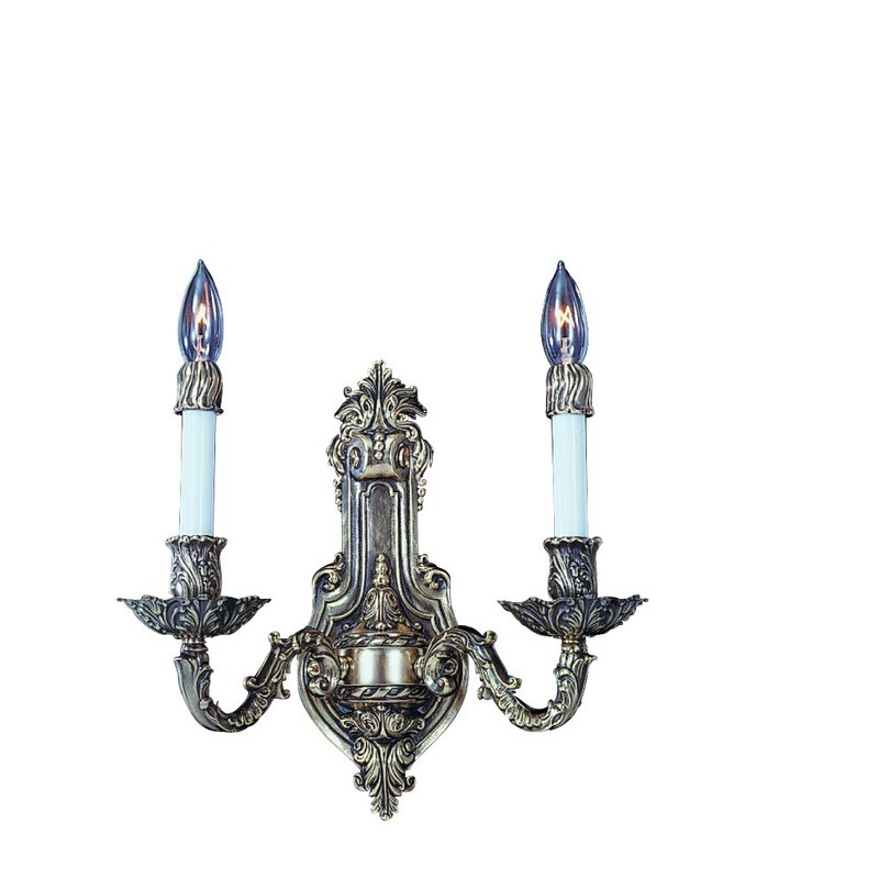 Framburg 8702 FB Napoleonic Two Light Wall Sconce, French Brass
