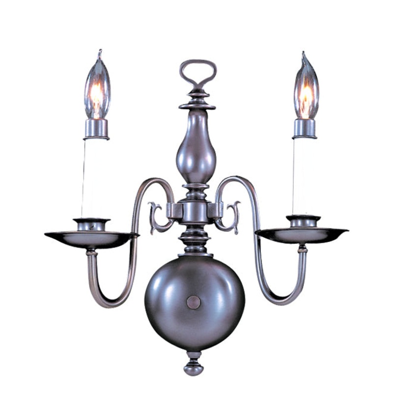 Framburg 9122 MB Jamestown Two Light Wall Sconce, Mahogany Bronze