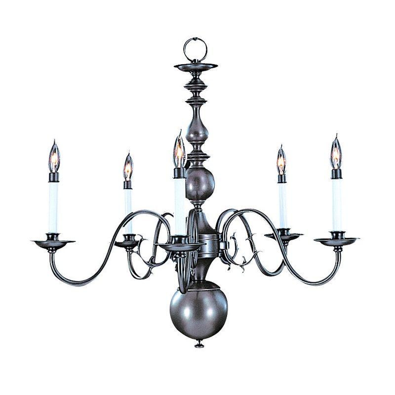 Framburg 9125 MB Jamestown Five Light Chandelier, Mahogany Bronze