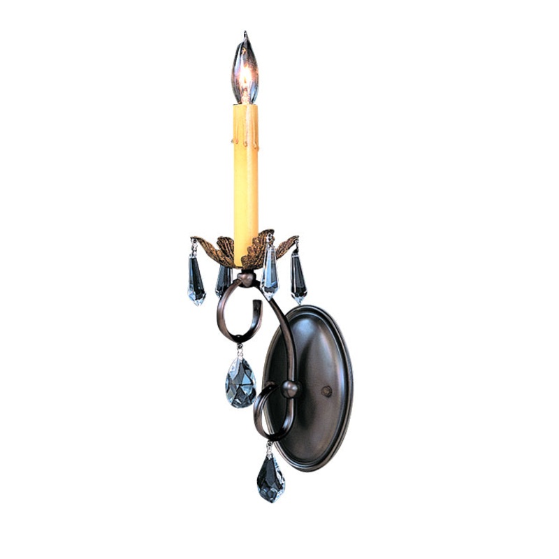 Framburg 9901 MB Liebestraum One Light Wall Sconce, Mahogany Bronze