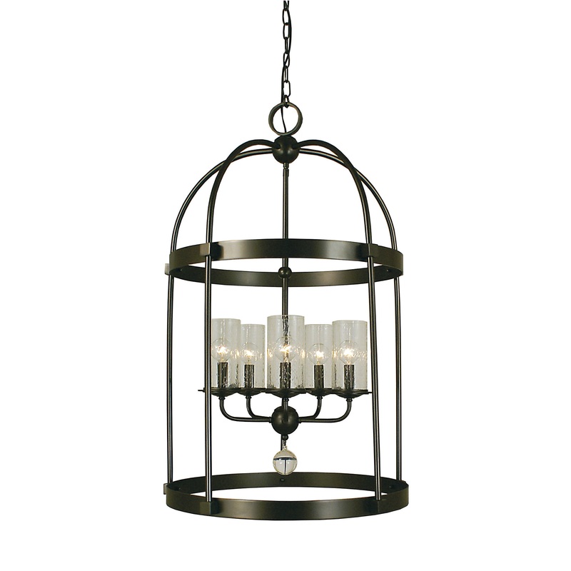 Framburg 1105 MB Compass Five Light Chandelier, Mahogany Bronze