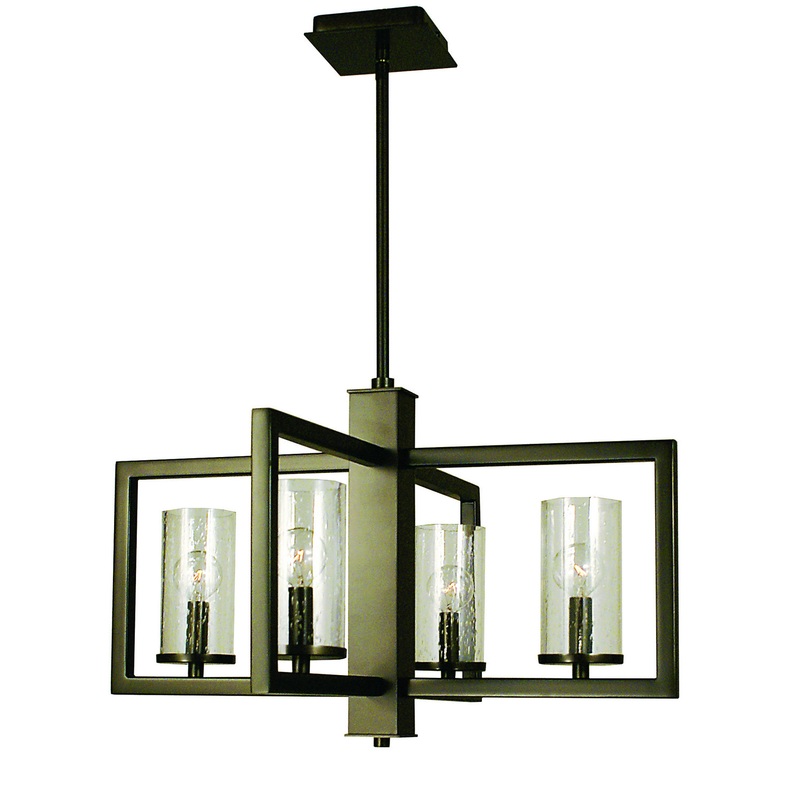 Framburg 1155 MB Theorem Four Light Chandelier, Mahogany Bronze