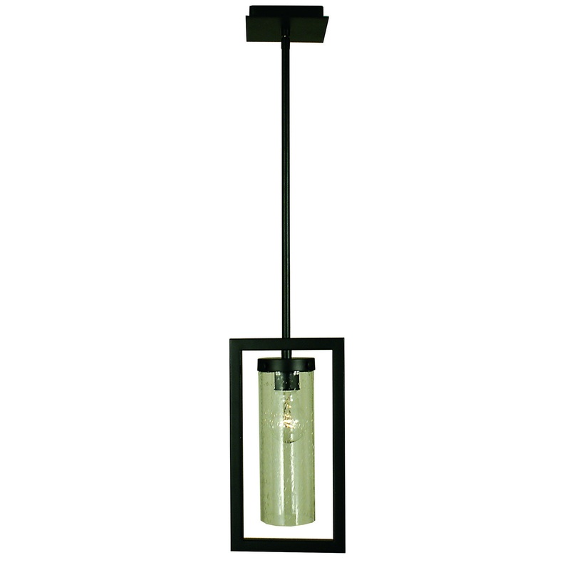 Framburg 1156 MBLACK Theorem One Light Pendant, Matte Black