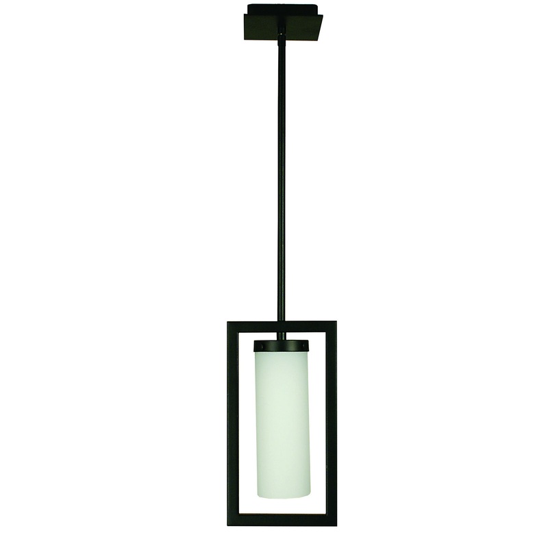 Framburg 1196 MBLACK Theorem One Light Pendant, Matte Black