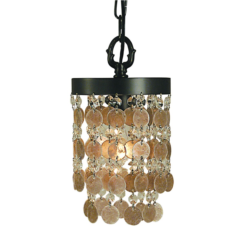 Framburg 2480 MB Naomi One Light Pendant, Mahogany Bronze