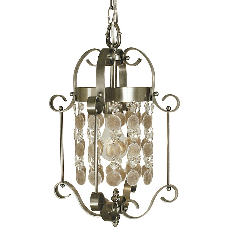Framburg 2921 BN Naomi One Light Mini Chandelier, Brushed Nickel