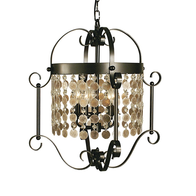 Framburg 2924 MB Naomi Five Light Chandelier, Mahogany Bronze