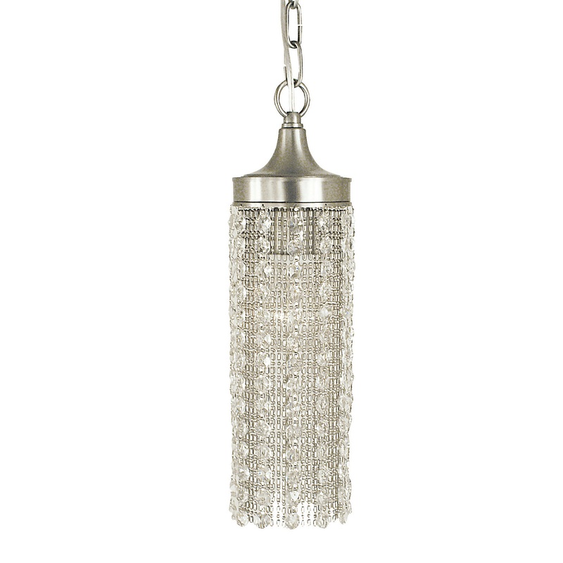 Framburg 2951 BN Penelope One Light Pendant, Brushed Nickel