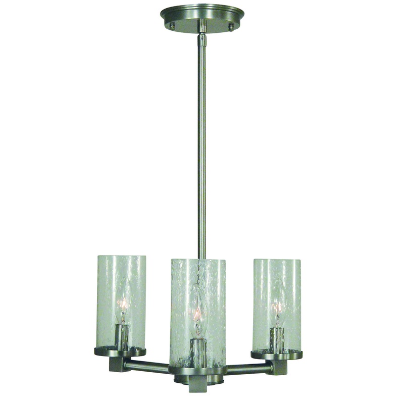 Framburg 3063 BN Lexi Three Light Chandelier, Brass Nickel