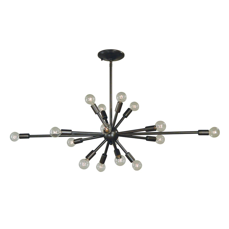 Framburg 4392 MB Simone 16 Light Chandelier, Mahogany Bronze