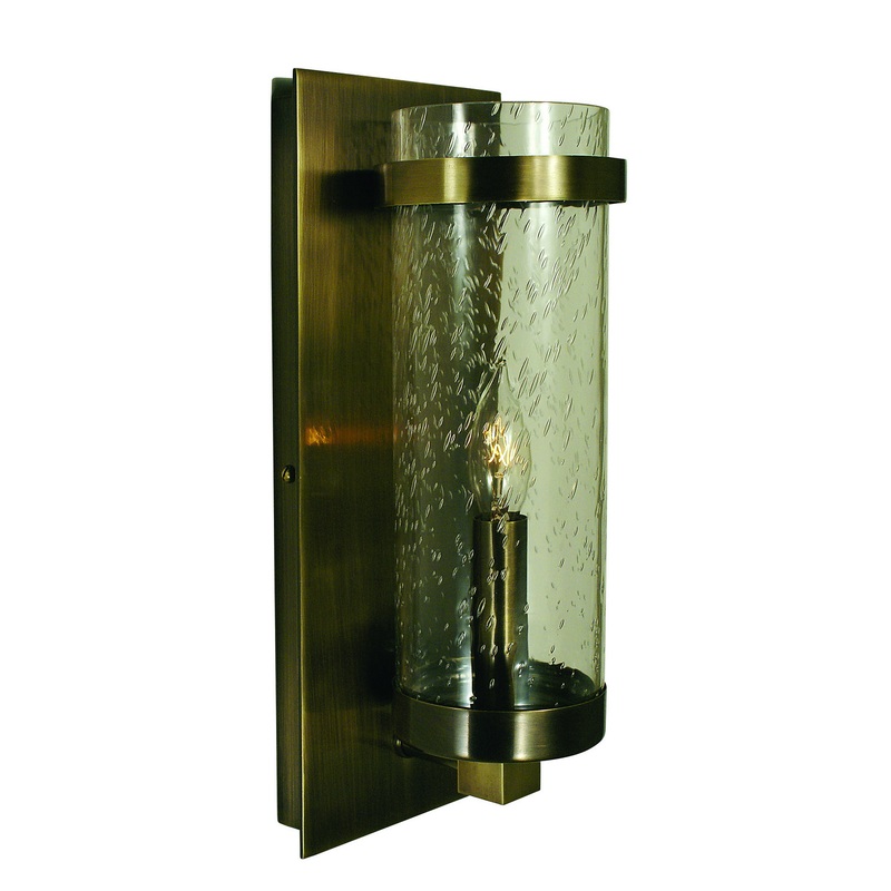Framburg 4431 AB/C Hammersmith One Light Wall Sconce, Antique Brass with Clear Glass