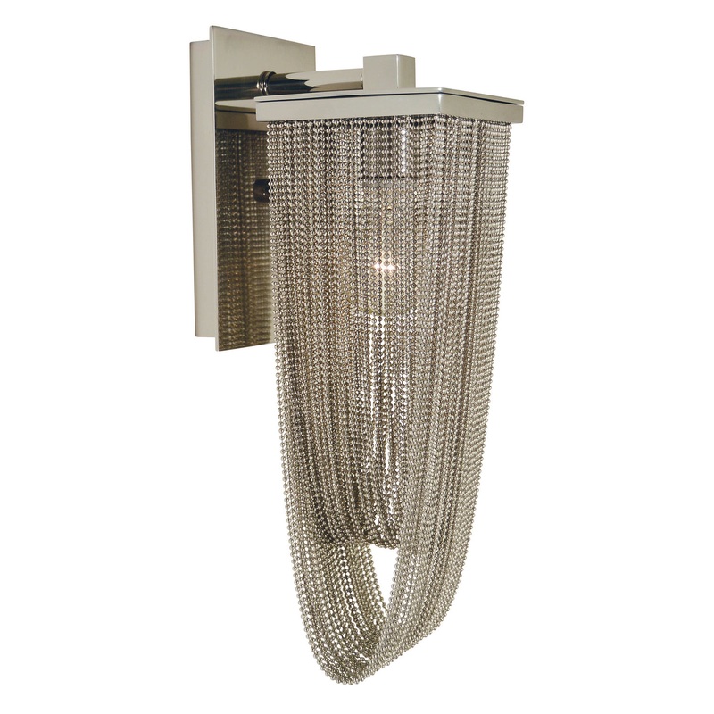 Framburg 4631 PN Genesis One Light Wall Sconce, Polished Nickel
