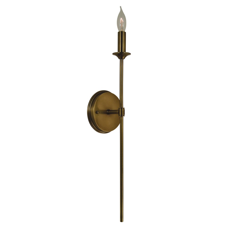 Framburg 4691 AB Chandler One Light Wall Sconce, Antique Brass