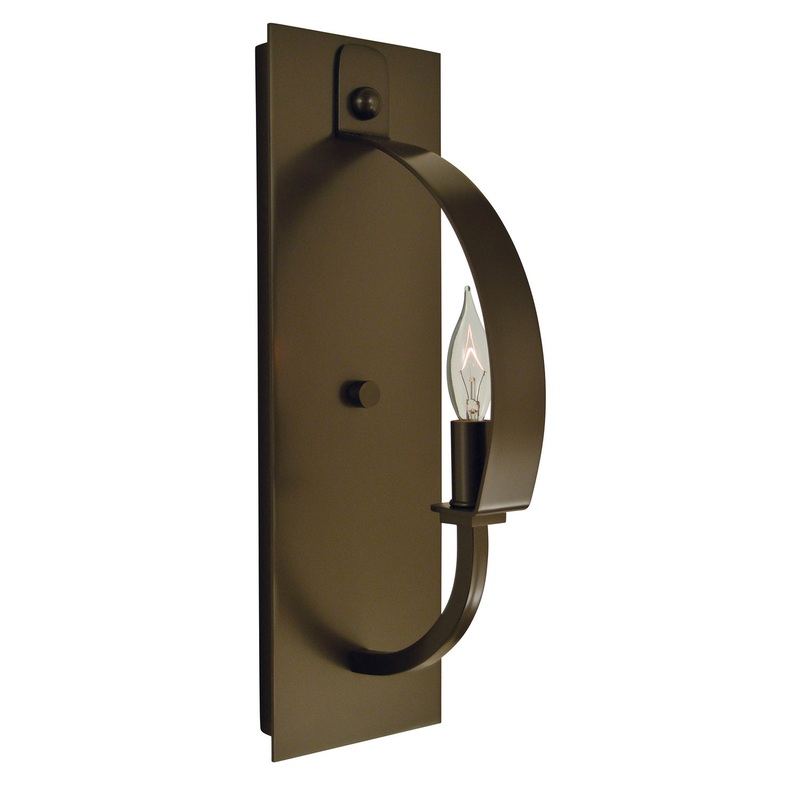 Framburg 4721 MB Luna One Light Wall Sconce, Mahogany Bronze