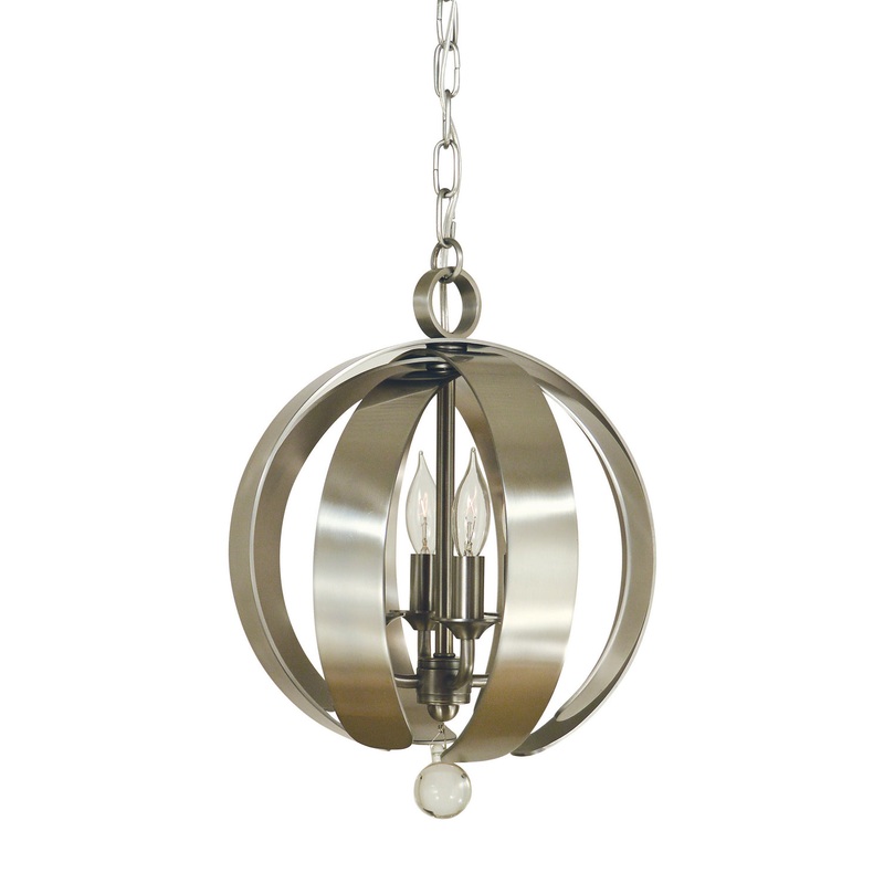 Framburg 4777 BN Venus Four Light Chandelier, Brushed Nickel