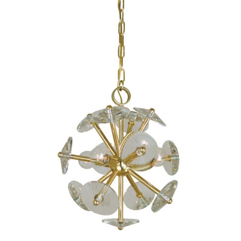 Framburg 4814 PB Apogee Four Light Chandelier, Polished Brass