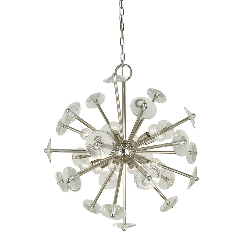 Framburg 4815 SP Apogee 12 Light Chandelier, Satin Pewter