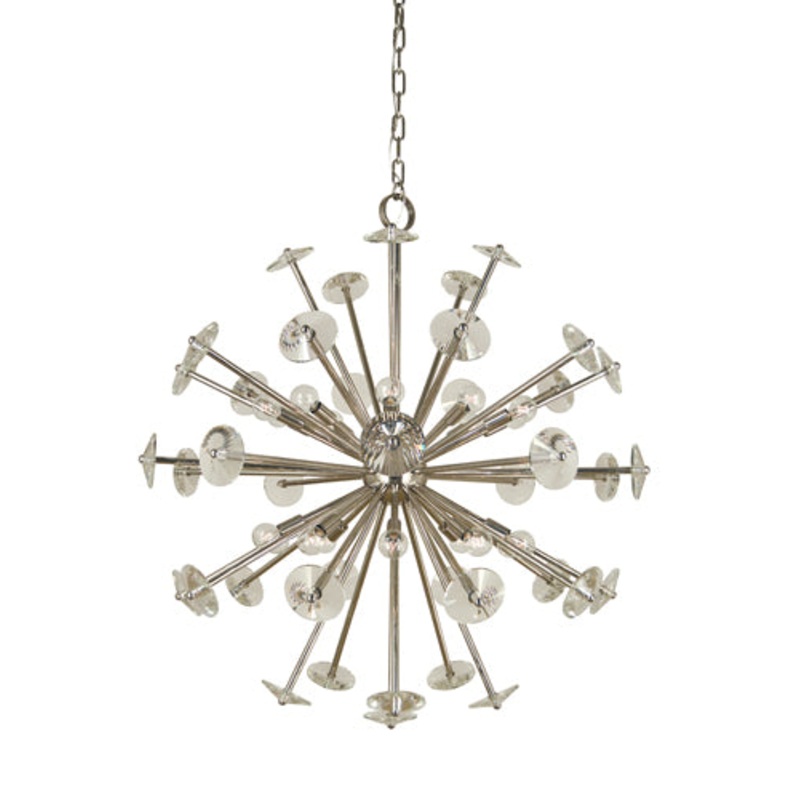 Framburg 4816 PN Apogee 20 Light Foyer Chandelier, Polished Nickel
