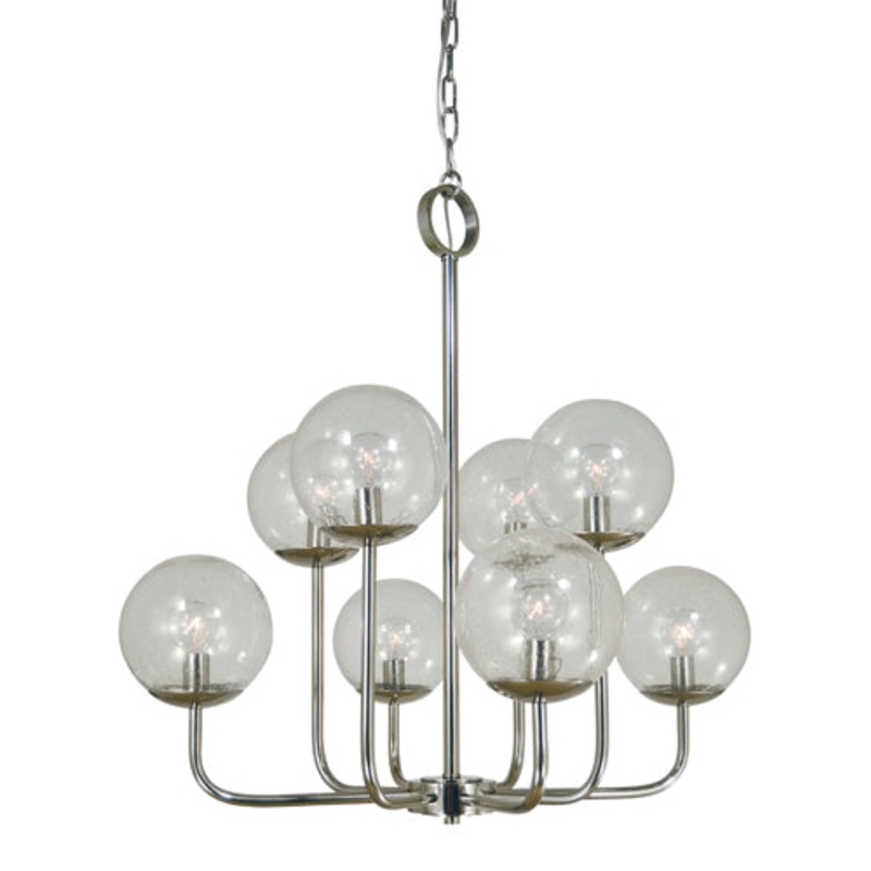 Framburg 4838 PN Jupiter Ten Light Chandelier, Polished Nickel