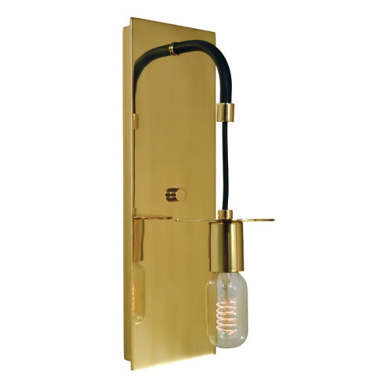 Framburg 4891 PB/MBLACK Juliette One Light Bath, Polished Brass with Matte Black