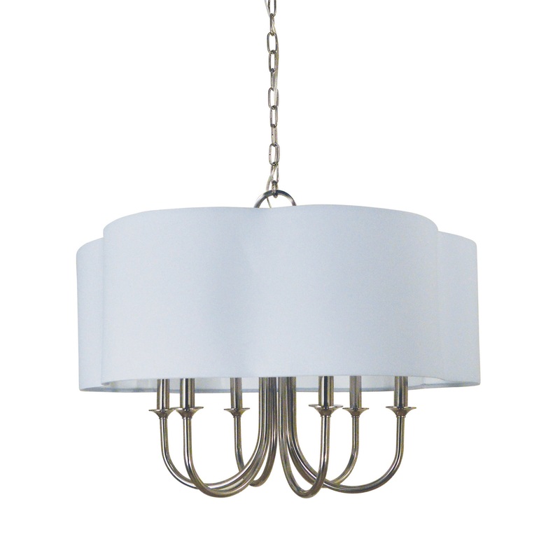 Framburg 4990 PN Desire Six Light Chandelier, Polished Nickel