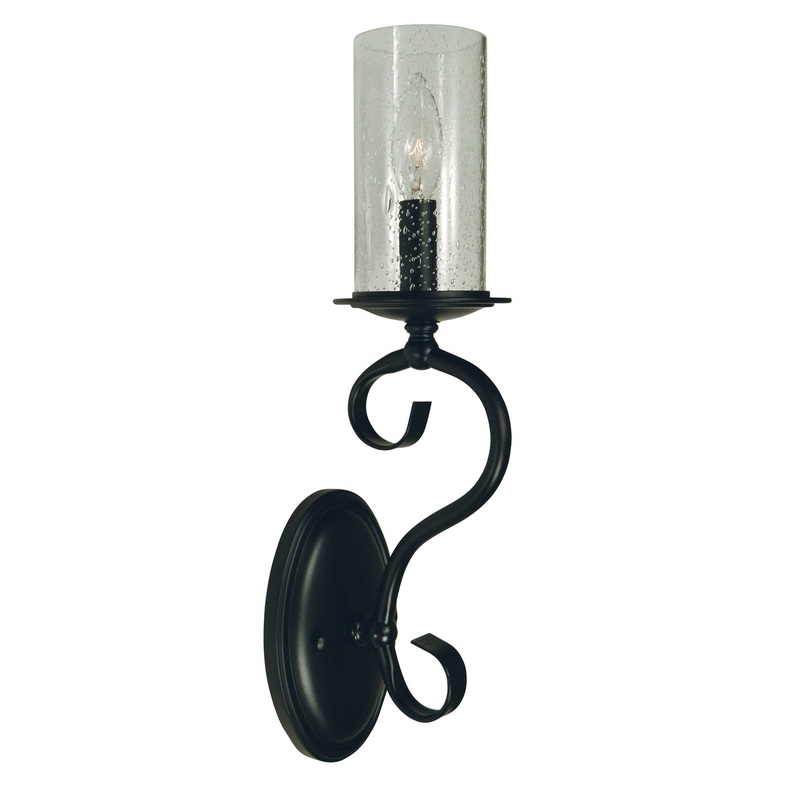 Framburg 5021 MBLACK Ilsa One Light Wall Sconce, Matte Black