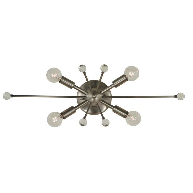 Framburg 5324 BN Supernova Four Light Wall Sconce, Brushed Nickel