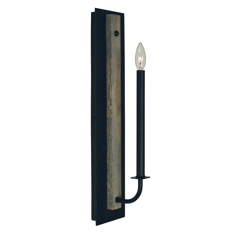 Framburg 5411 MBLACK Loft One Light Wall Sconce, Matte Black
