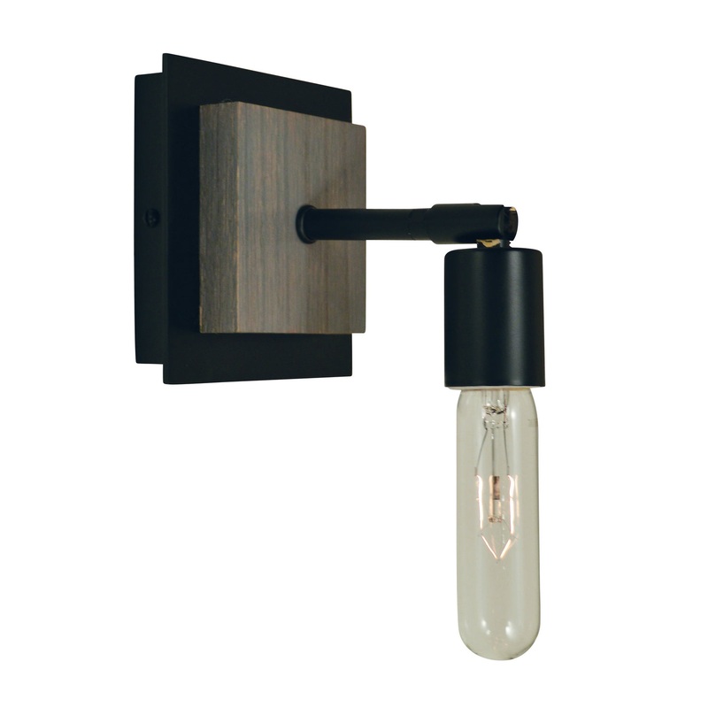 Framburg 5437 MBLACK Loft One Light Wall Sconce, Matte Black