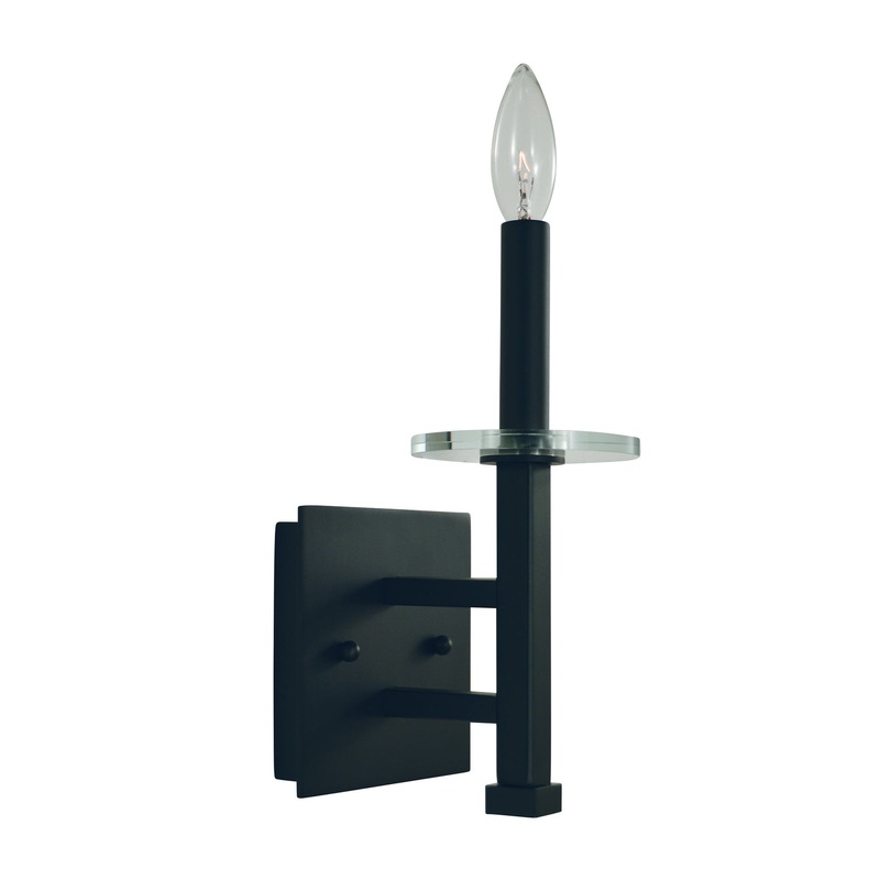 Framburg 5441 MBLACK Metropolitan One Light Wall Sconce, Matte Black