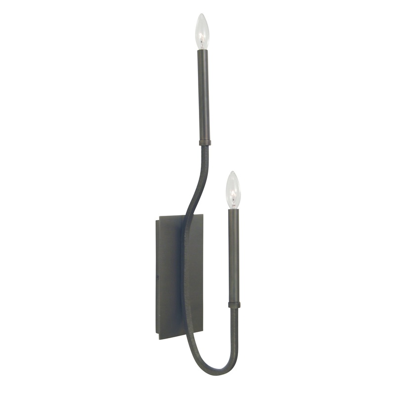 Framburg 5482 IRON Heidelberg Two Light Wall Sconce, Iron