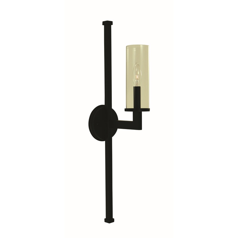 Framburg 5675 MBLACK Sconces One Light Wall Sconce, Matte Black