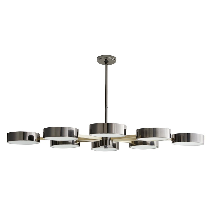 Arteriors 89097 Linus Eight Light Chandelier Pale Brass