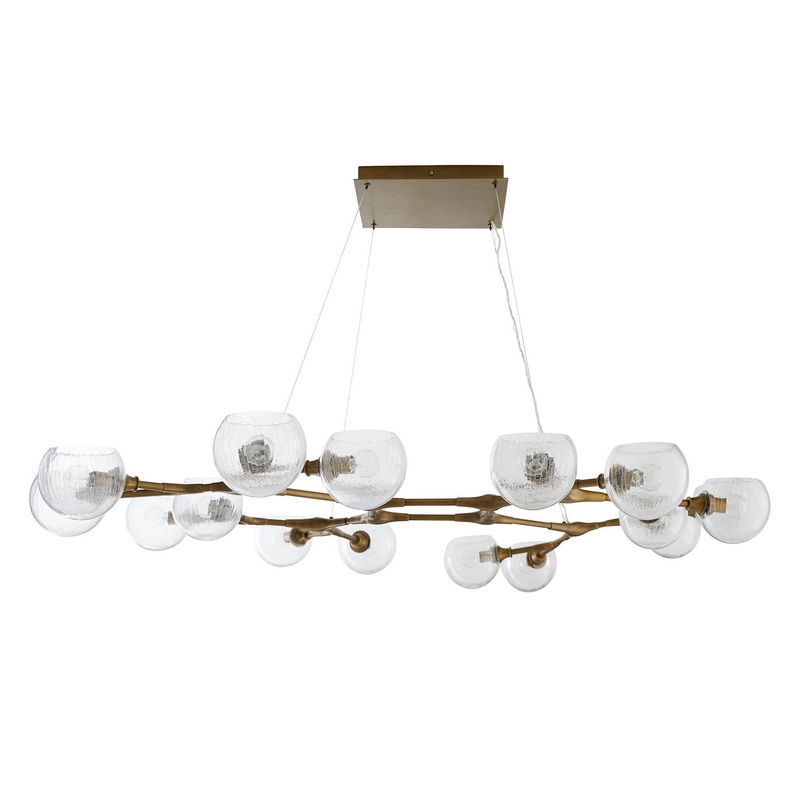 Arteriors 89103 Mahowald 16 Light Chandelier Antique Brass