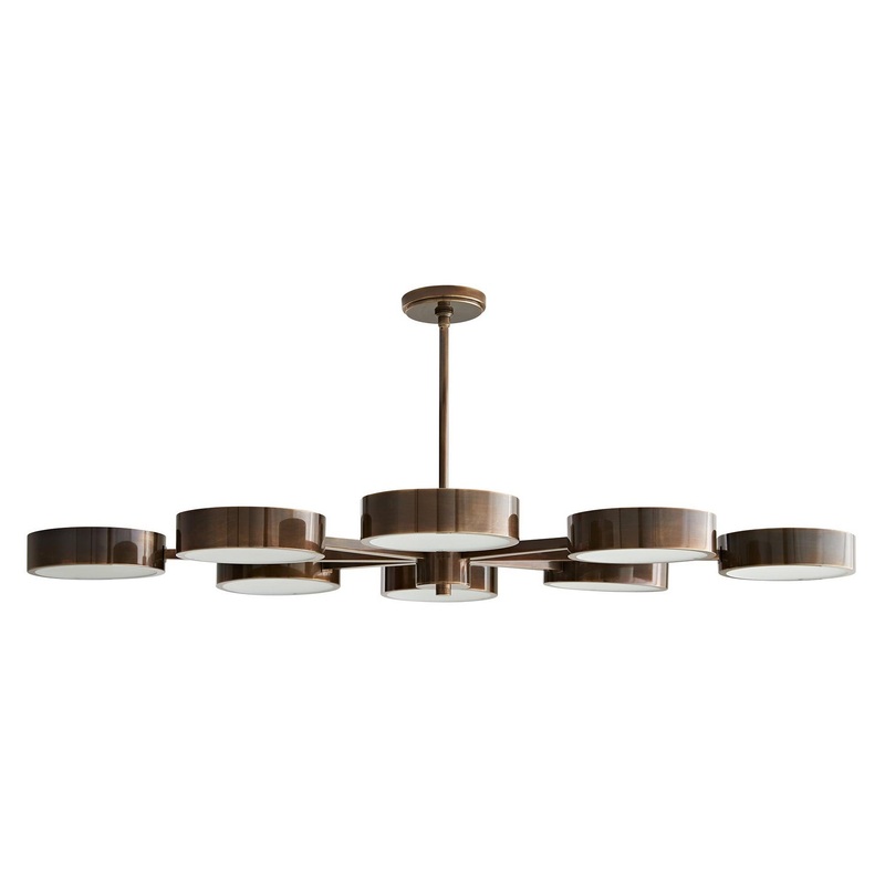 Arteriors 89117 Linus Eight Light Chandelier Heritage Brass