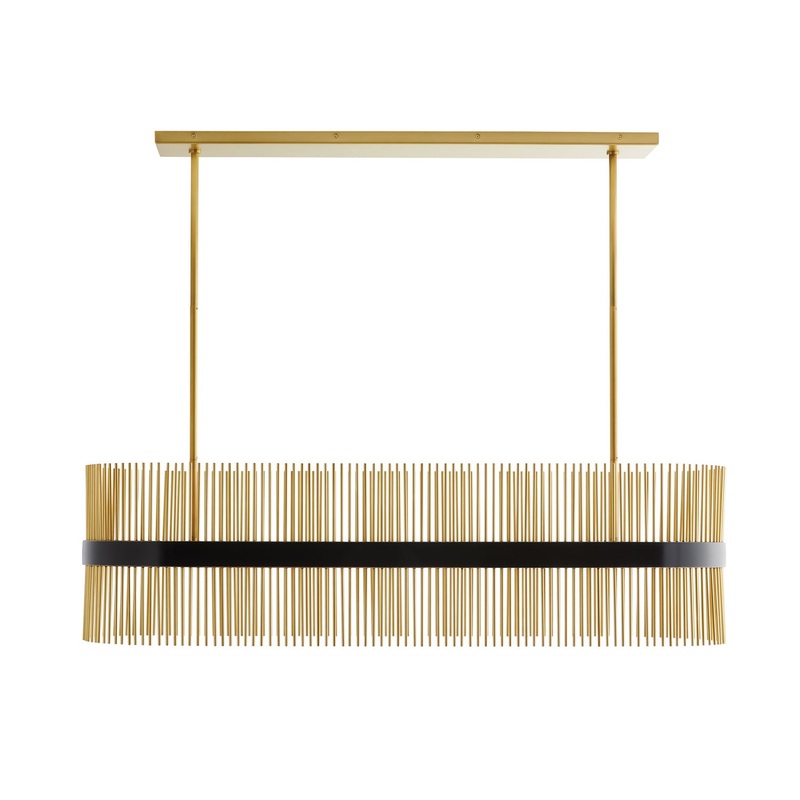Arteriors 89476 Hozier Ten Light Chandelier Antique Brass