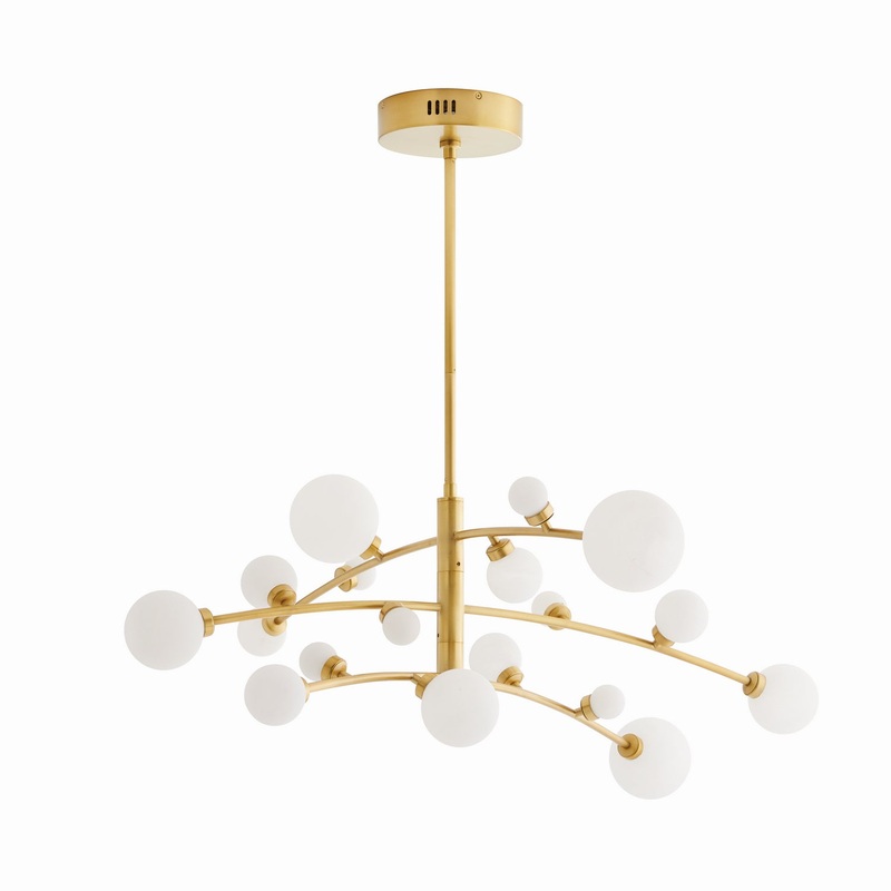 Arteriors 89481 Maser LED Chandelier Antique Brass